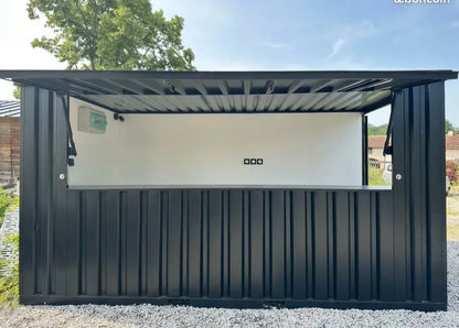 Container umgebaut zu einer Bar/Imbissbude/einem Café im Freien (4x2m)