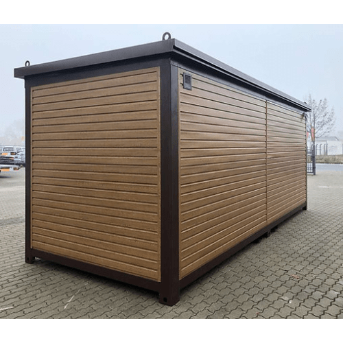 Bürocontainer 6 x 2,40 – Holzfarbe