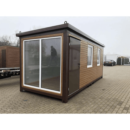 Bürocontainer 6 x 2,40 – Holzfarbe