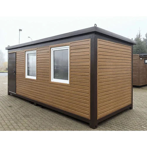 Bürocontainer 6 x 2,40 – Holzfarbe