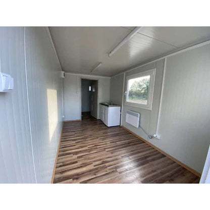 Bürocontainer 6,00 x 2,40 m mit Toilette, Dusche und Küche